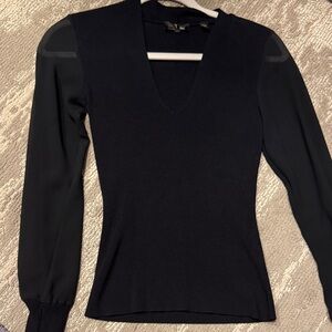 Ted Baker Black V-Neck Blouse
